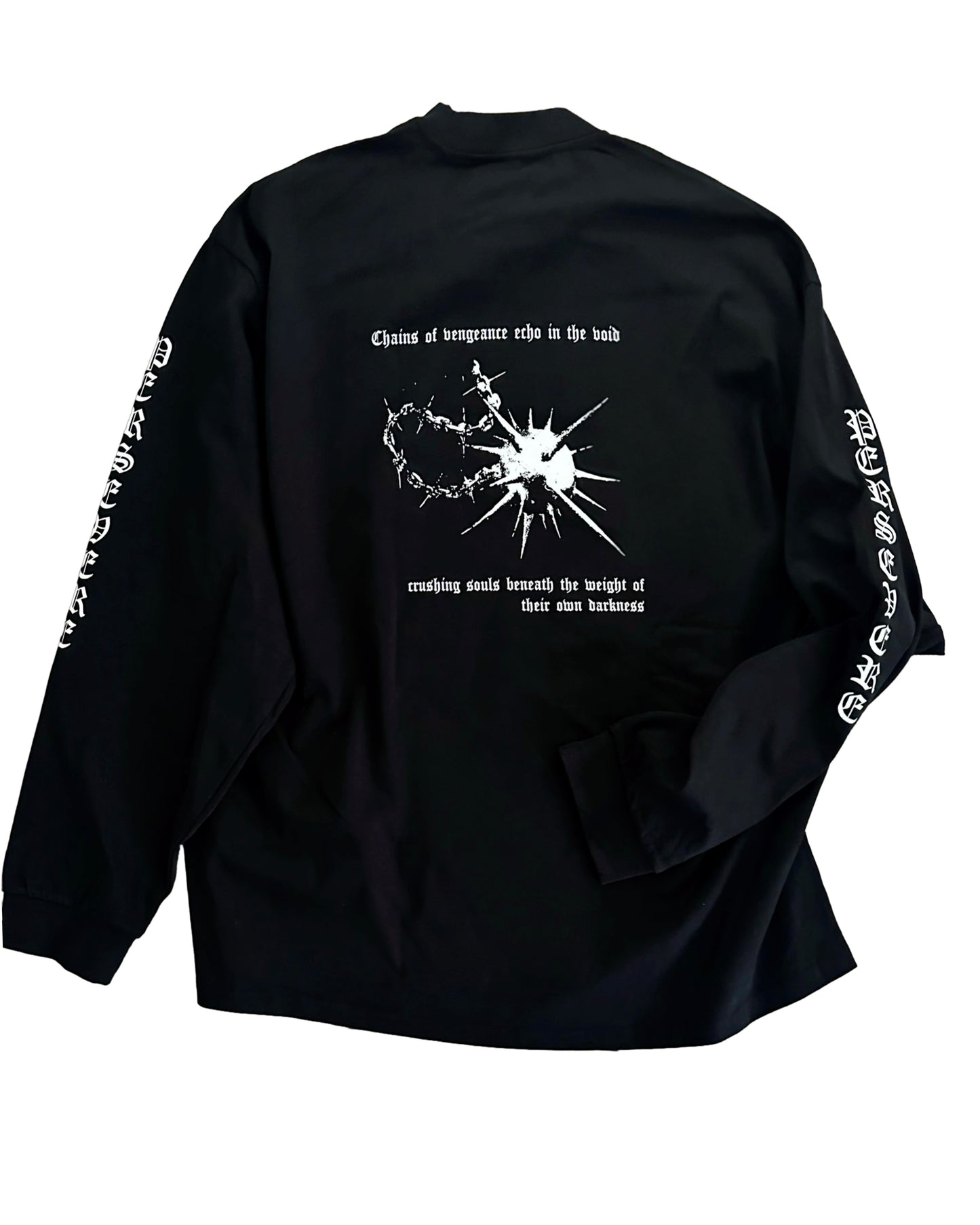 BLACK METAL OVERSIZED LS T-SHIRT