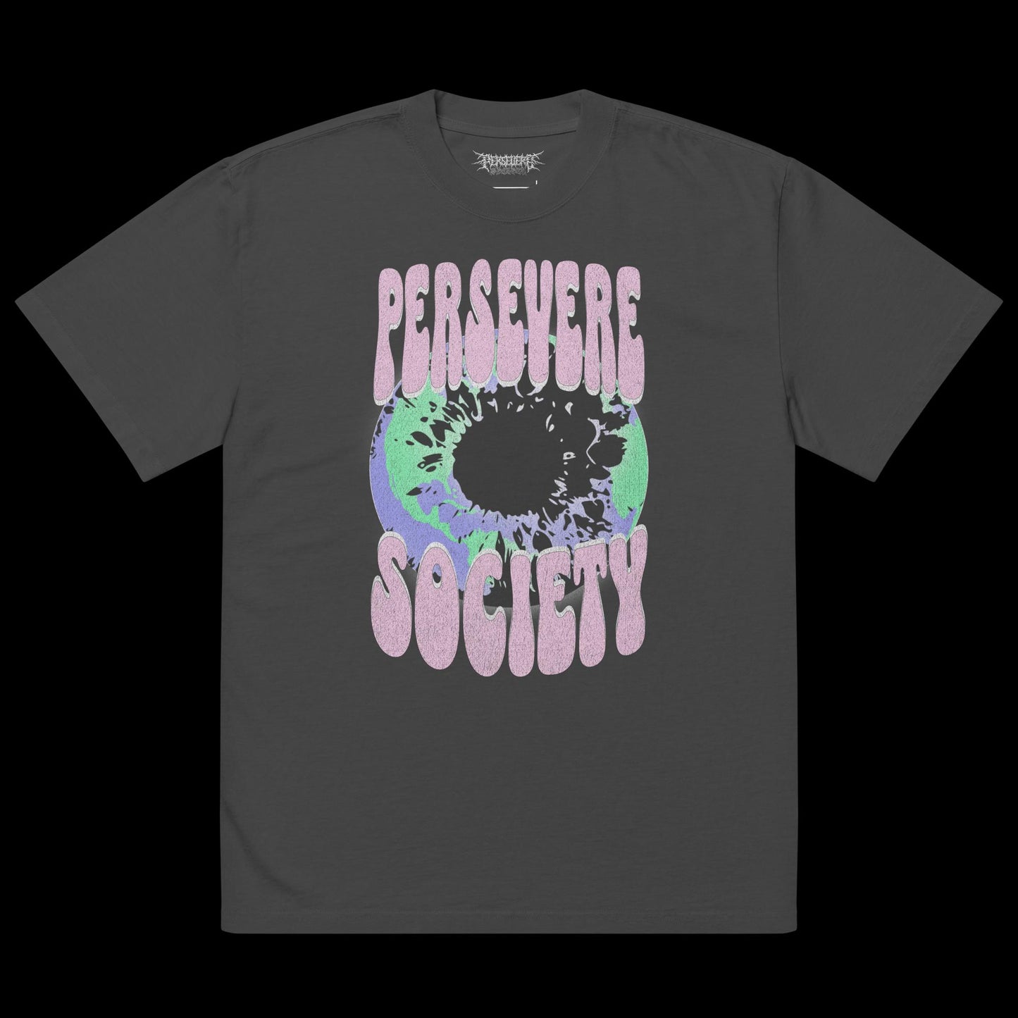 Psychedelic Oversized Tee- BLACK