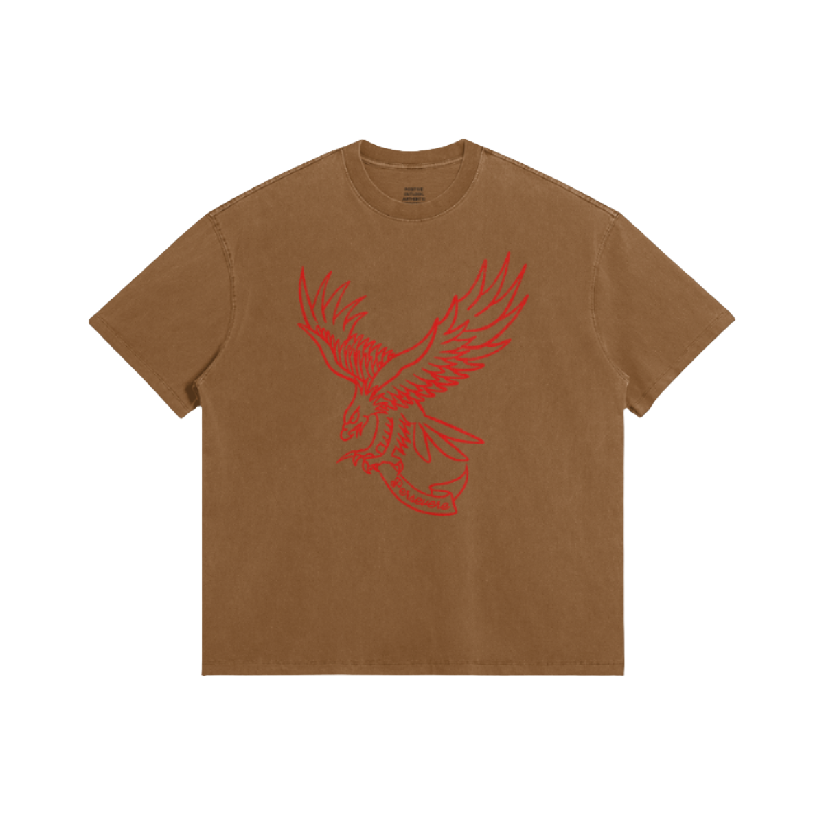 Fucking Eagle Oversized Tee - BROWN